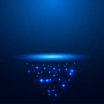 Magic blue stage background for your business Illustrazione stock