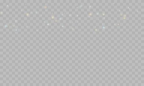Magic bokeh background: white light dust png. Stock Illustration