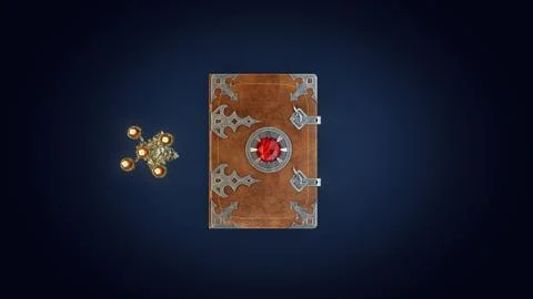 Magic Book 3d rendering Ilustração Stock