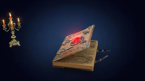 Magic Book 3d rendering Ilustração Stock