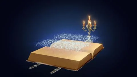 Magic Book 3d rendering Ilustração Stock