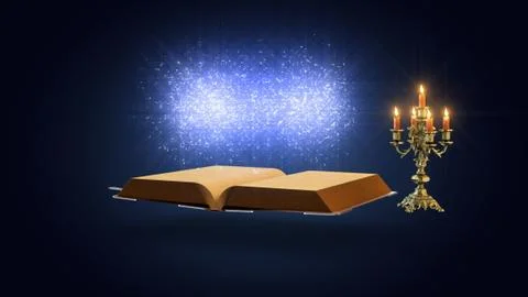 Magic Book 3d rendering Ilustração Stock