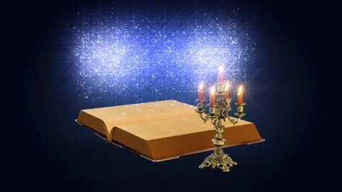 Magic Book 3d rendering Ilustração Stock