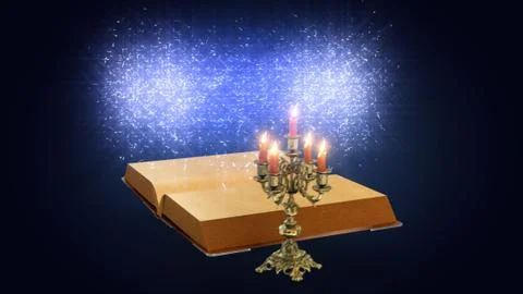 Magic Book 3d rendering Stock Illustration