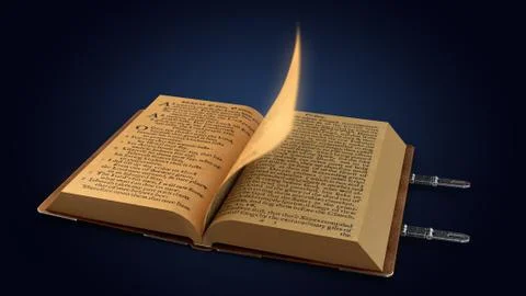 Magic Book 3d rendering Ilustração Stock