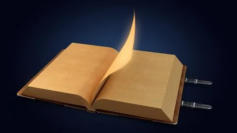 Magic Book 3d rendering Ilustração Stock