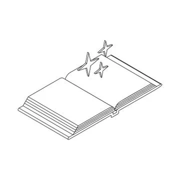 Magic book icon, isometric 3d style Stock Illustration