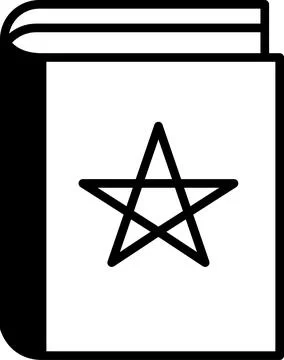 Magic book icon in line style Stock Illustration