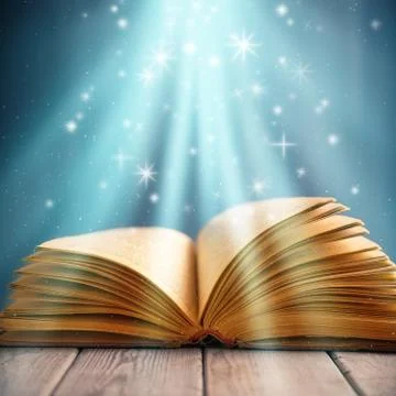 Magic Book of Knowledge Stock Photos