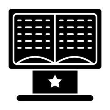 Magic book on stand solid icon. Spellbook vector illustration isolated on white 스톡 일러스트