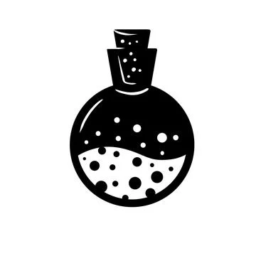 Magic bottle. Esoteric elixir poison Stock Illustration
