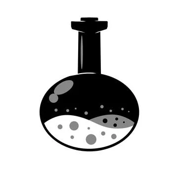 Magic bottle. Esoteric poison. Stock Illustration