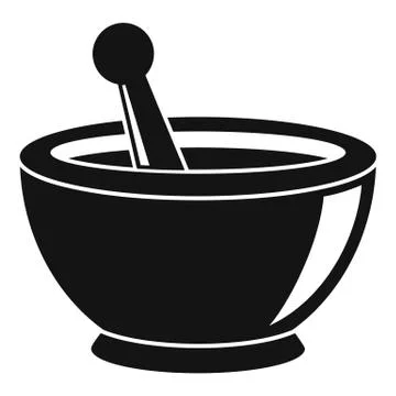 Magic bowl icon, simple style Stock Illustration