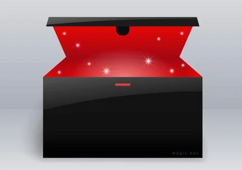 Magic box or gift Stock Illustration
