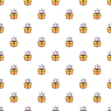Magic box with stars pattern seamless Stock Illustration