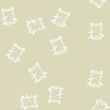 Magic box with swords line vector seamless pattern Illustrazione stock