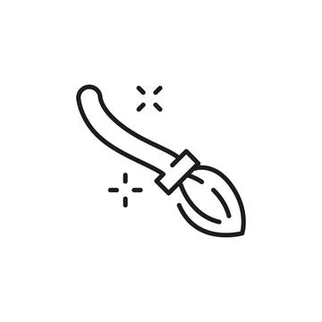 Magic Broom Icon Stock Illustration