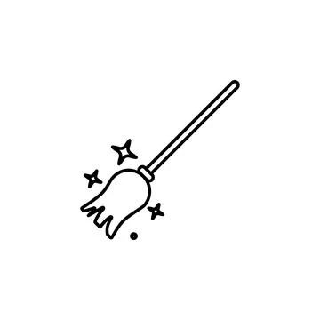 Magic broom, shine icon. Element of magic for mobile concept and web apps icon Ilustração Stock