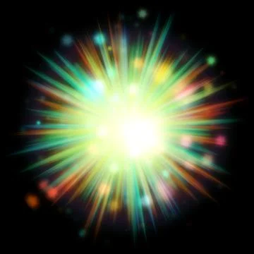 Magic burst glowing light explosion Stock Illustration