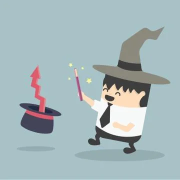 Magic businessman Stock Illustration