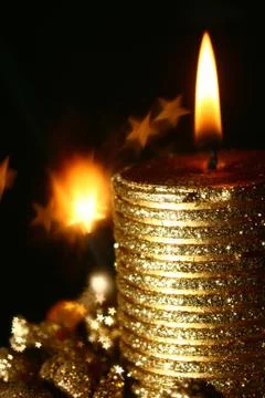 Magic candle Stock Photos