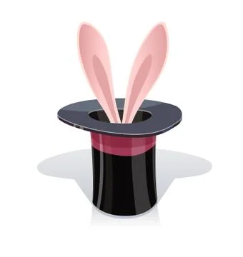 Magic cap and rabbits ear Stock Illustration