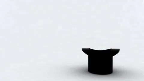 Magic cards in the cylinder, 3d animation Stock Footage 131509366