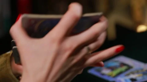 Magic cards . divination. Stock Footage 143926916