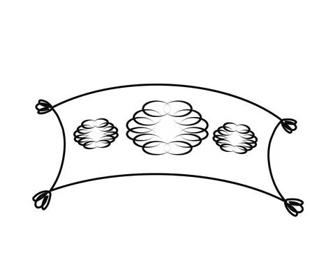 Magic carpet flying on a white background. Silhouette. Vector illustration. Stock Illustration