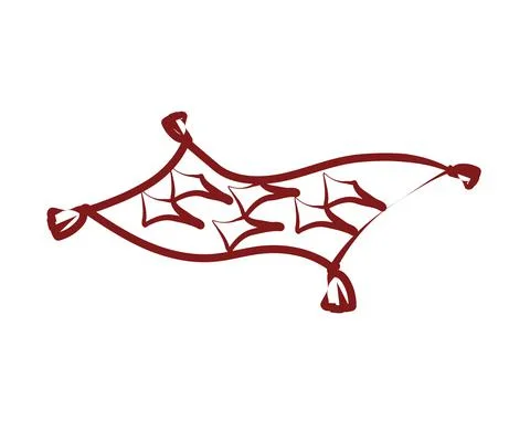 Magic carpet flying on a white background. Vector illustration. Stock Illustration