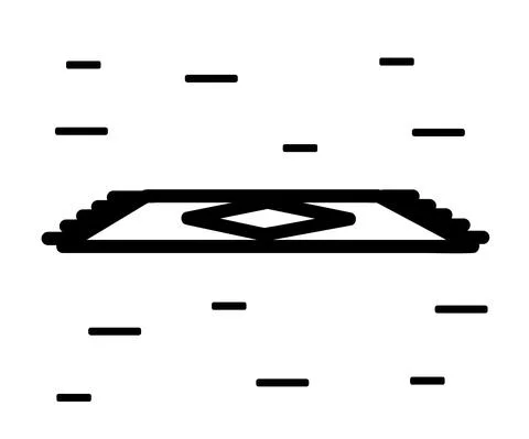 Magic carpet flying on a white background. Stock Illustration