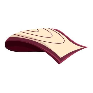 Magic carpet flying on white background Illustrazione stock