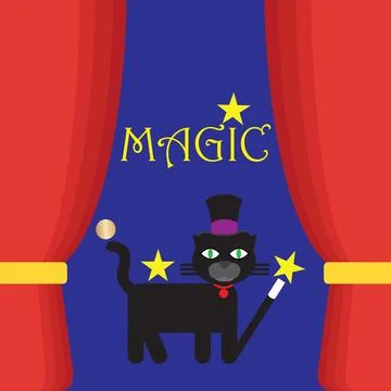 Magic cat Stock Illustration