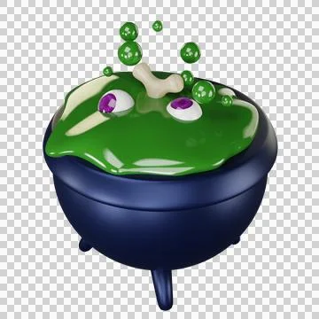 Magic cauldron with halloween concept Stock Illustration