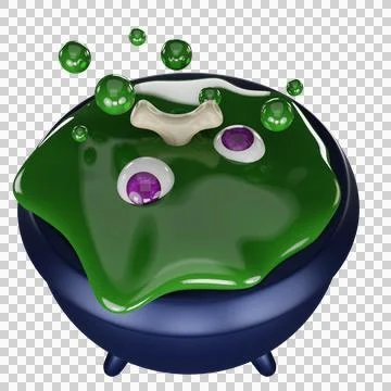 Magic cauldron with halloween concept Stock Illustration