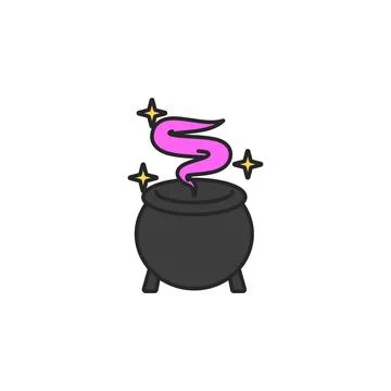 Magic cauldron icon. Element of magic icon for mobile concept and web apps Stock Illustration