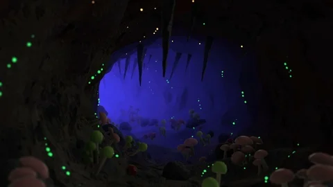 Magic Cave Background Stock Footage 100549076