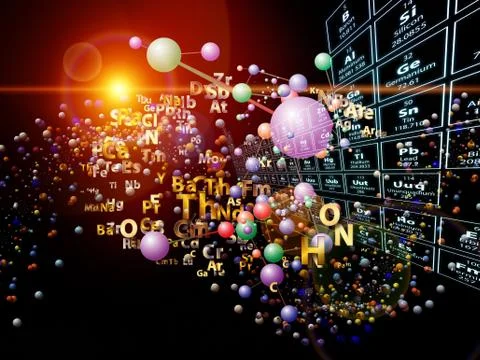 Magic of Chemical Elements Stockillustratie