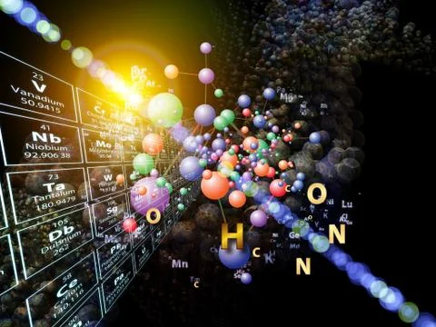 Magic of Chemical Elements Illustrazione stock
