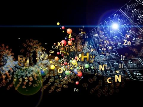 Magic of Chemical Elements Stock Illustration