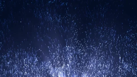 Magic Christmas Blue Particle Background Stock Footage 220914068