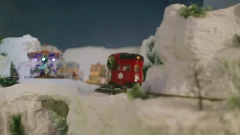 Magic of Christmas Model Train - Butchart Gardens Stock Footage 71020439