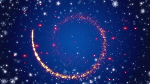 Magic Christmas Particles Trail Stock Footage 255993139