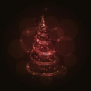 The Magic Christmas Tree Stock Illustration