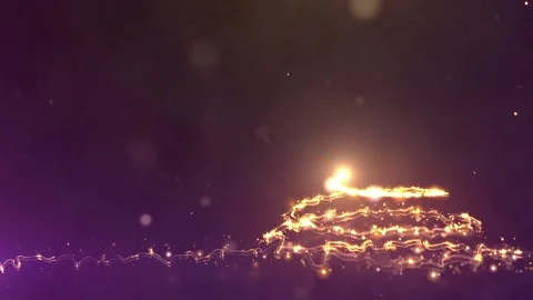 Magic Christmas Tree Particles Background Stock Footage 311535911