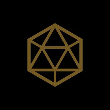 Magic Chrystall Pentacle. Arcane Magic Symbol. Crux Sign. Stock Illustration