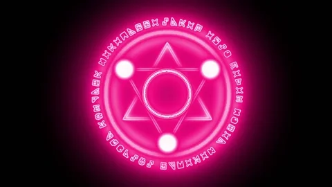 The magic circle that came out, the summoning magic spell. HD magic videos, 3D a Stock Footage 162200637