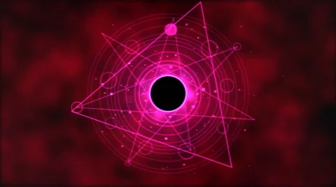 Magic circle, Geometric Background Animation - Loop Red Stock Footage 47853622