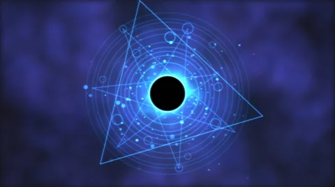 Magic circle, Geometric Background Animation - Loop Blue Stock Footage 47858193