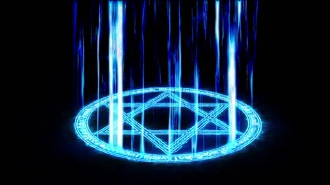 Magic circle glow effect animation 動画素材 146961154